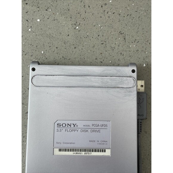 Sony PCGA-UFD5 External USB Floppy Drive Untested - Picture 8 of 11